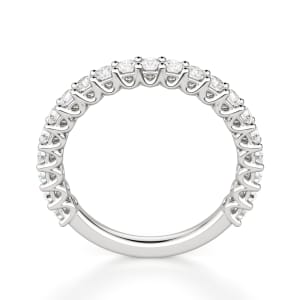 Round Cut Scallop Set Semi-Eternity Band (2/3 tcw), Hover, 14K White Gold,\r
