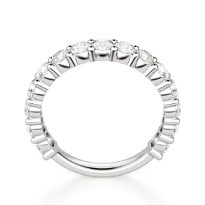 Round Cut Semi-Eternity Band (1 2/3 tcw), Hover, 14K White Gold,\r
