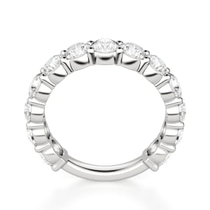 Round Cut Semi-Eternity Band (2 3/4 tcw), Hover, 14K White Gold,\r
