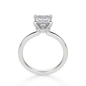 Solstice Asscher Cut Engagement Ring, Hover, 14K White Gold, Platinum