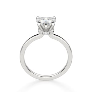 Solstice Heart Cut Engagement Ring, Hover, 14K White Gold, Platinum