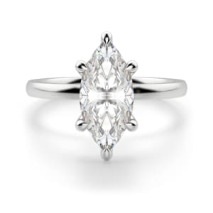 Solstice Marquise Cut Engagement Ring, Default, 14K White Gold, Platinum