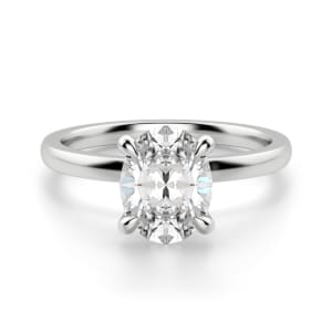 Solstice Oval Cut Engagement Ring, Default, 14K White Gold, Platinum