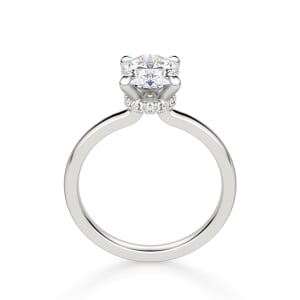 Solstice Oval Cut Engagement Ring, Hover, 14K White Gold, Platinum