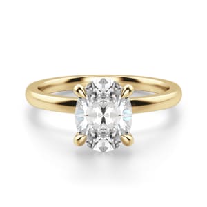 Solstice Oval Cut Engagement Ring, Default, 14K Yellow Gold,