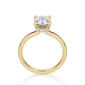 Solstice Oval Cut Engagement Ring, Hover, 14K Yellow Gold,