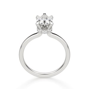 Solstice Pear Cut Engagement Ring, Hover, 14K White Gold, Platinum