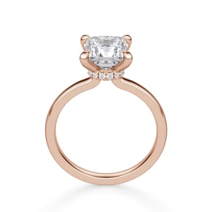 Solstice Princess Cut Engagement Ring, Hover, 14K Rose Gold,