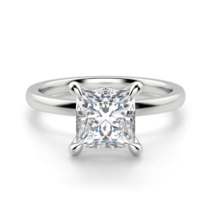 Solstice Princess Cut Engagement Ring, Default, 14K White Gold, Platinum