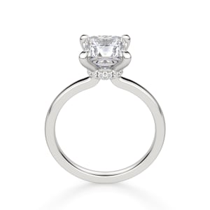 Solstice Princess Cut Engagement Ring, Hover, 14K White Gold, Platinum