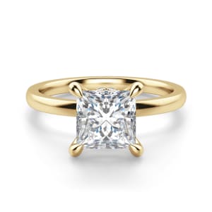 Solstice Princess Cut Engagement Ring, Default, 14K Yellow Gold,