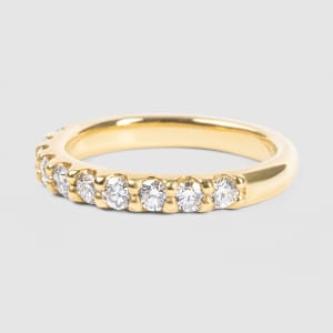 Custom Accented Bold Wedding Band, Ring Size 6.75, 18K Yellow Gold, Hover,