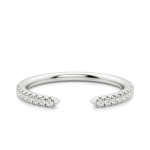 Vault Accented Band, Default, 14K White Gold