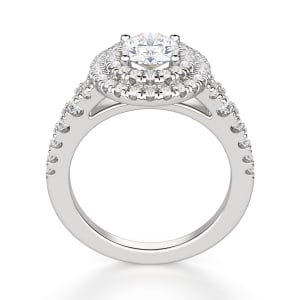 Almeria Oval Cut Engagement Ring, 14K White Gold, Hover, 