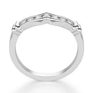 Angel Baby Wedding Band, Hover, 14K White Gold, 