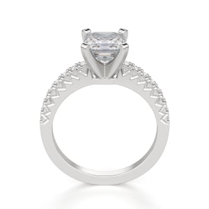 Angelix Asscher Cut Engagement Ring, Hover, 14K White Gold, Platinum
