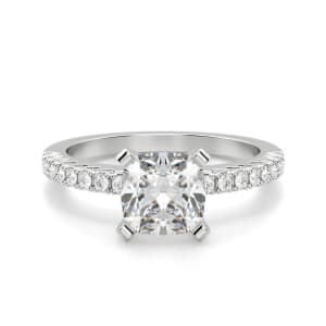 Angelix Cushion Cut Engagement Ring, 14K White Gold, Default, Platinum