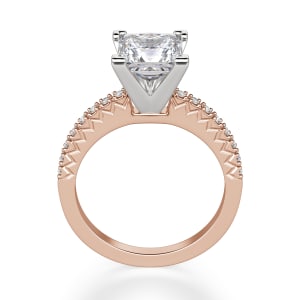 Angelix Princess Cut Engagement Ring, 14K Rose Gold, Hover, 