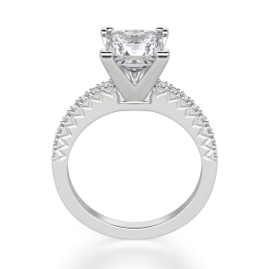 Angelix Princess Cut Engagement Ring, 14K White Gold, Hover, Platinum