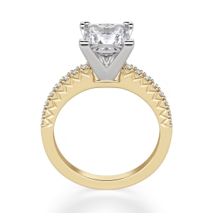 Angelix Princess Cut Engagement Ring, 14K Yellow Gold, Hover, 