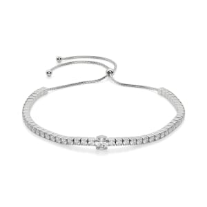 Bound To You Round Cut Bracelet, Sterling Silver, Default