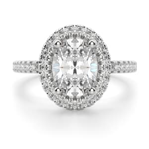 Carmona Oval Cut Engagement Ring, Default, 14K White Gold, 