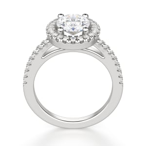 Carmona Oval Cut Engagement Ring, Hover, 14K White Gold, 