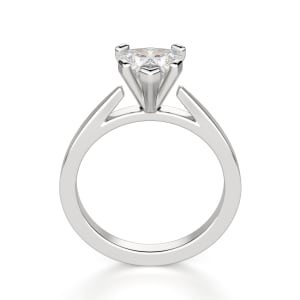 Cathedral Heart Cut Solitaire Engagement Ring, Hover, 14K White Gold, 