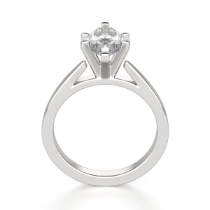 Cathedral Marquise Cut Solitaire Engagement Ring, Hover, 14K White Gold, 