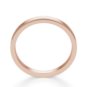 Classic Flat Wedding Band, 2MM, Hover, 14K Rose Gold, 