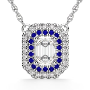 Copenhagen Sapphire Necklace, Default, 14K White Gold, 