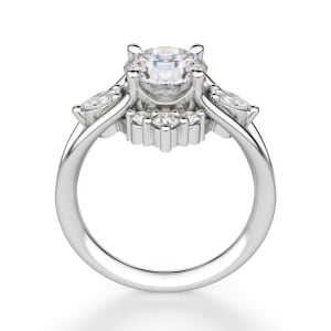 Two-Piece Classic Elan Engagement Set, Hover, 14K White Gold, 
