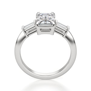 Endless Days Emerald Cut Engagement Ring, Hover, 14K White Gold, 