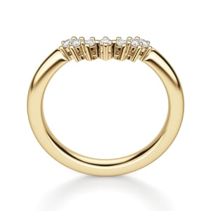 Gallant Wedding Band, Hover, 14K Yellow Gold, 