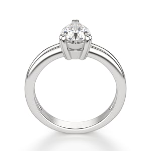 Geneva Pear Cut Engagement Ring, Hover, 14K White Gold, 