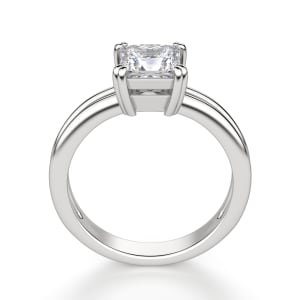 Geneva Princess Cut Engagement Ring, Hover, 14K White Gold, 