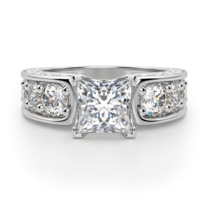 Hypnotique Princess Cut Engagement Ring, Default, 14K White Gold, 