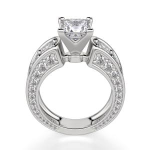Hypnotique Princess Cut Engagement Ring, Hover, 14K White Gold, 