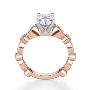 Infinite Love Oval cut Engagement Ring, Hover, 14K Rose Gold, 