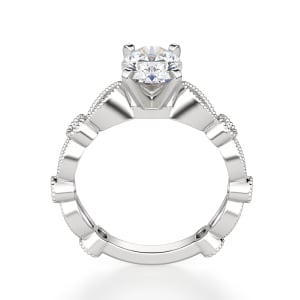 Infinite Love Oval cut Engagement Ring, Hover, 14K White Gold, 