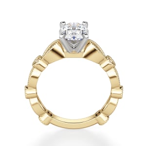 Infinite Love Oval cut Engagement Ring, Hover, 14K Yellow Gold, 