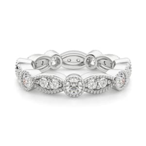 Dot and Marquise Eternity Band (1 tcw), Default, 14K White Gold, 