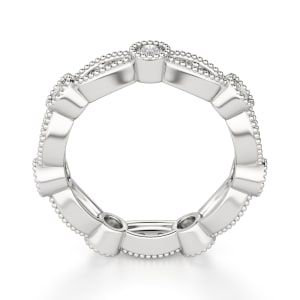 Dot and Marquise Eternity Band (1 tcw), Hover, 14K White Gold, 