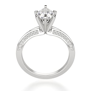 Irene Pear Cut Engagement Ring, Hover, 14K White Gold, Platinum