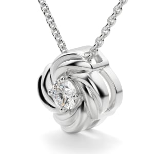 Love Me Knot Necklace, Sterling Silver, Hover, 