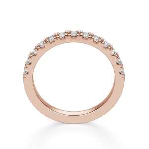 Madrid Accented Wedding Band, Hover, 14K Rose Gold, 