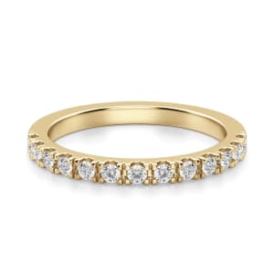 Madrid Accented Wedding Band, Default, 14K Yellow Gold, 