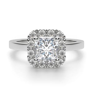 Madrid Classic Princess Cut Engagement Ring, Default, 14K White Gold, 