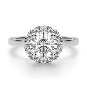 Madrid Classic Round Cut Engagement Ring, Default, 14K White Gold, 