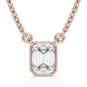 Marseille Emerald Necklace, Default, 14K Rose Gold, 